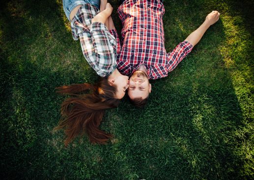 Couple in yard